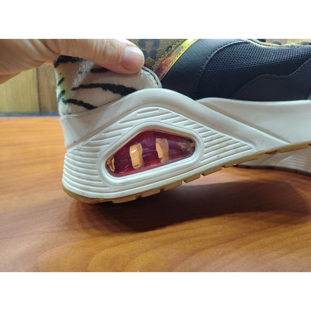 Sketchers Los Angeles The Hunt Shoes Womens 9.5 Black Animal Print Chunky - Picture 8 of 10